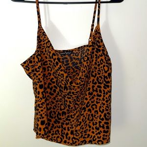 Cheetah crop blouse from shein size large